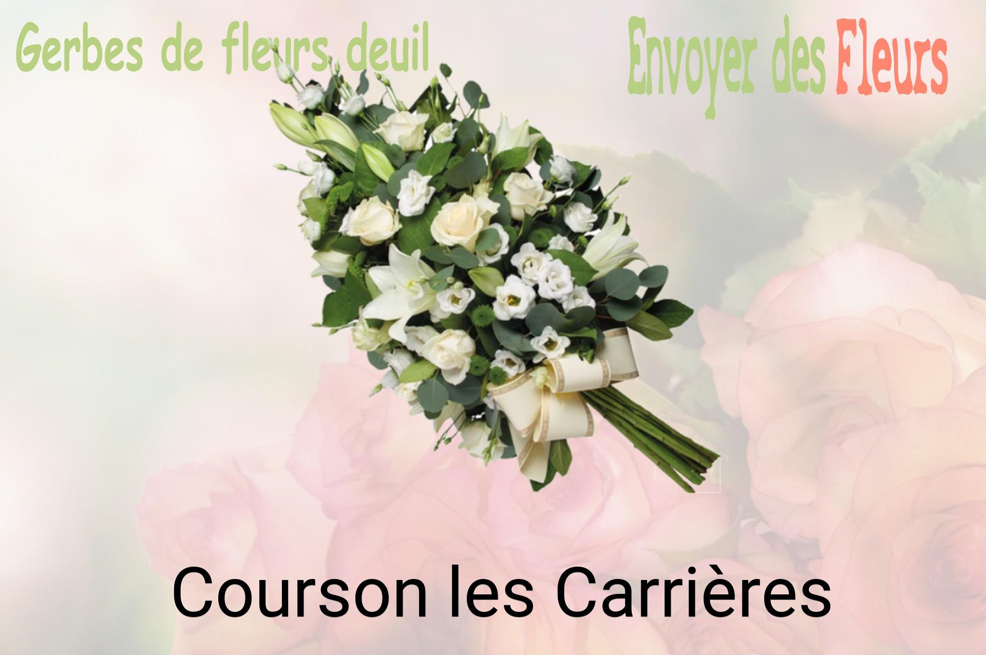 Gerbe de fleurs de deuil livrée à Courson-les-Carrières